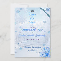 Winter Wonderland Quinceañera Salve a Data
