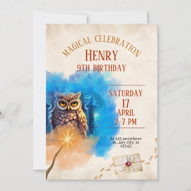 Reserve A Data Wizard School Themed Birthday Party Invitation (Frente)