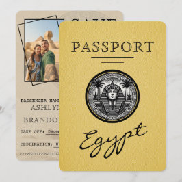 Reserve A Data Yellow Egypt Passport Wedding Save the Date