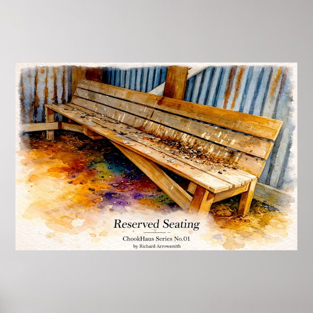Reserved Seating Rustic ChicCoop Fine Art Poster (Frente)