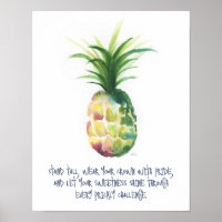 Resiliência Posters Motivacionais Abacaxi