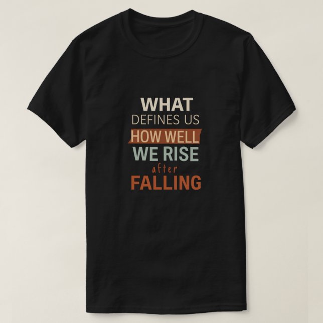 Resiliência, T-Shirt de crescimento pessoal (Frente do Design)