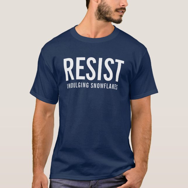 Resist que concede o t-shirt dos flocos de neve (Frente)
