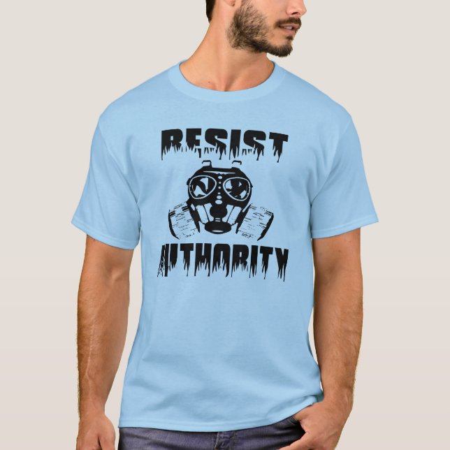 Resista a autoridade - anti agora t-shirt (Frente)