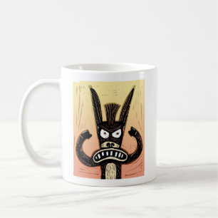 "RESISTA!" Caneca de café irritada do asno