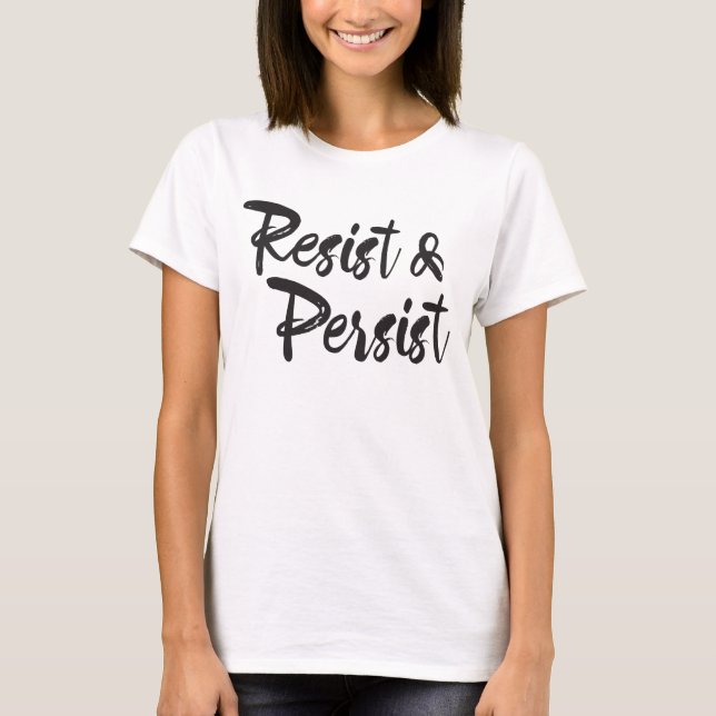 Resiste à persistência da moderna camisa manuscrit (Frente)