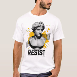 "Resistência: T-Shirt Grego Negrito com Motivação