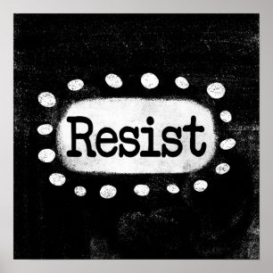 Resistir à arte Poster Wall