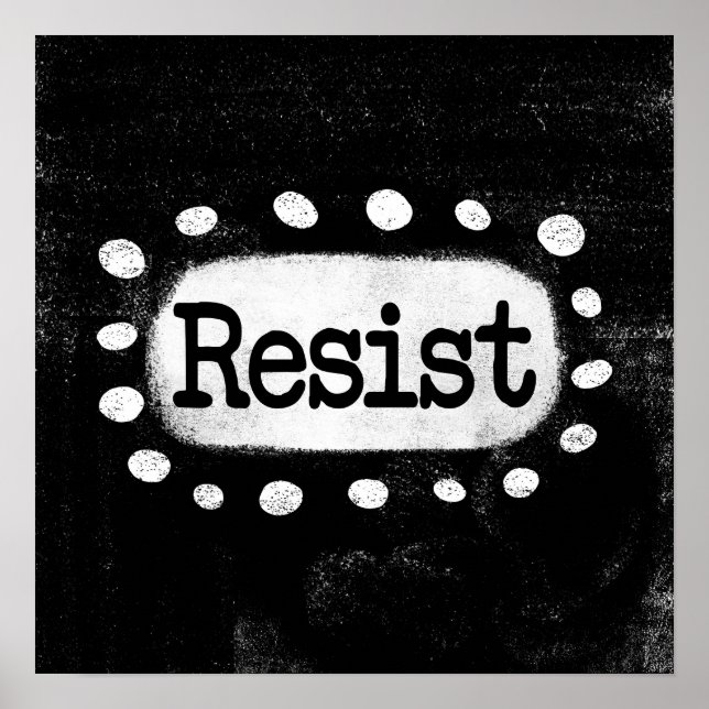 Resistir à arte Poster Wall (Frente)