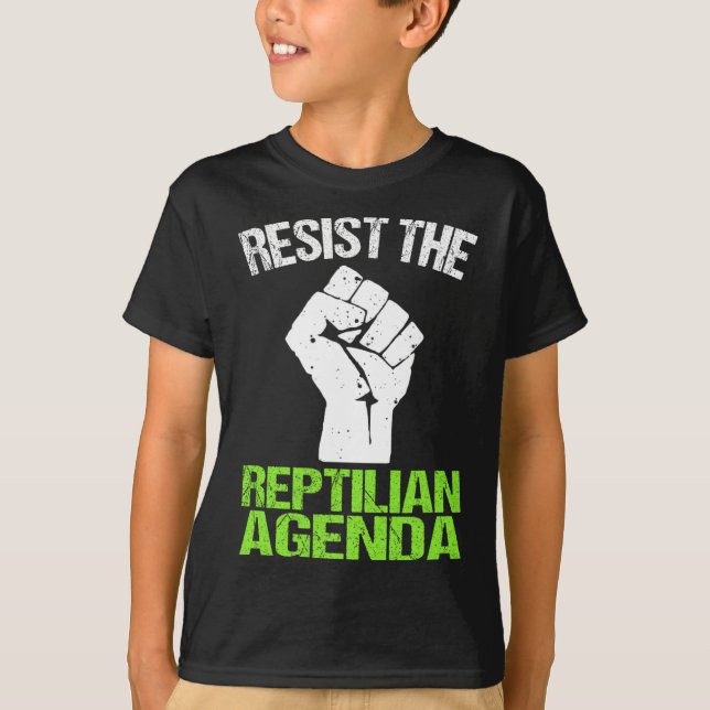 Resistir À Camisa Da Agenda Reptiliana T (Frente)