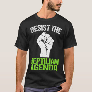 Resistir À Camisa Da Agenda Reptiliana T