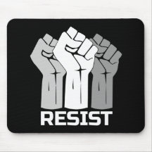 Resistir com punho - em branco 0002 mouse pad