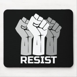 Resistir com punho - em branco 0002 mouse pad
