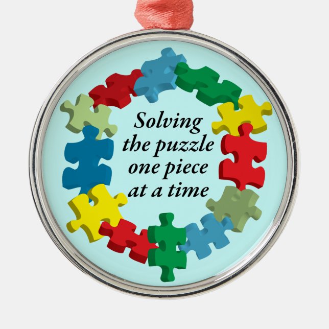 Resolvendo o ornamento azul do quebra-cabeça… (Frente)