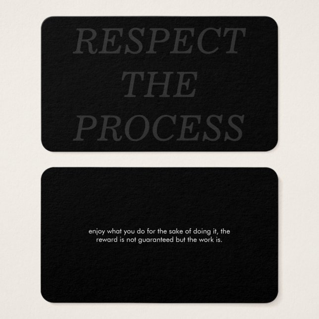 Respeitar o Processo (Frente & Verso)