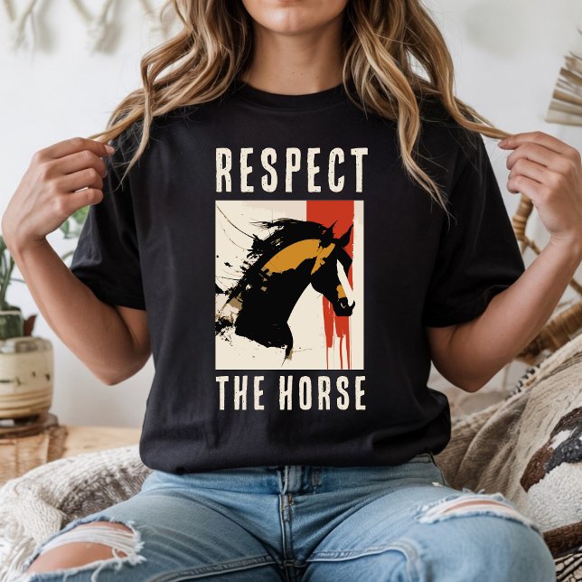 RESPEITAR O T-Shirt HORSE (RESPECT THE HORSE T-shirt, with a beautiful horse art print)