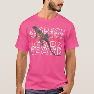 Respeite A Camisa Clássica Do Réptil Da Barba Liza