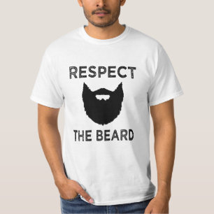 Respeite a camisa engraçada dos homens da barba
