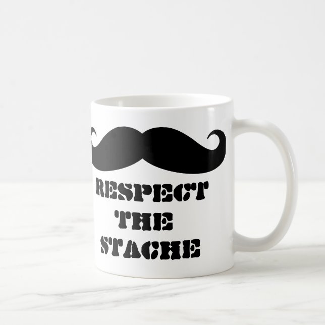 Respeite a caneca de café com bigode para homens. (Direita)