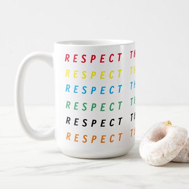 Respeite a caneca de café com gíria engraçada Kare (Com Donut)