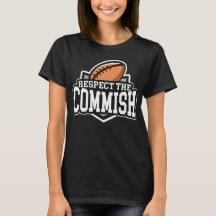 Respeite o Commish: T-shirt do futebol da fantasia