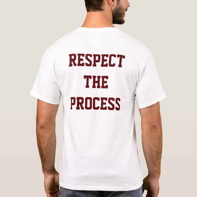 Respeite o t-shirt dos homens do processo | (Verso)