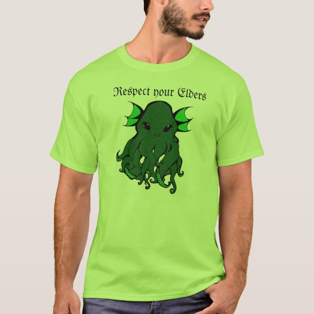 Respeite sua camisa de Cthulhu das pessoas idosas (Frente)