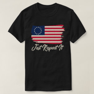 respeito da camisa da bandeira de Betsy Ross da