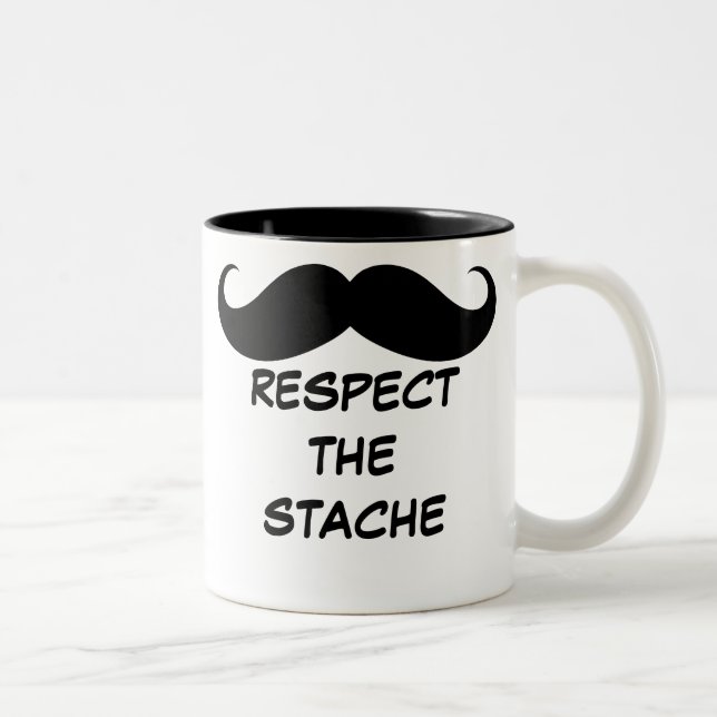 Respeito engraçado a caneca do bigode de Stache (Direita)