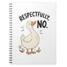 Respeitosamente, Não - Caderno Espiral