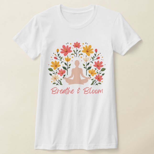 Respire a Meditação de Slim-Ajustado T-Shirt (Postura )