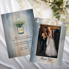 Respiro de Bebê Rústico Agradecimento de Casamento