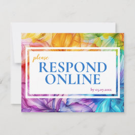 Responda a placa de RSVP do Bloom Eethal on-line