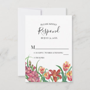 Responda ao Convite de Casamento de Tulipas Gladío