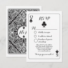 Responder Cartão de Casamento Jogando K Q Ás Paus