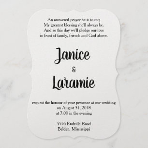 Resposta a oração Convite de Casamento