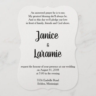 Resposta a oração Convite de Casamento
