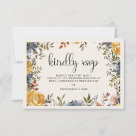 Resposta Amarela Azul Floral Casamento 