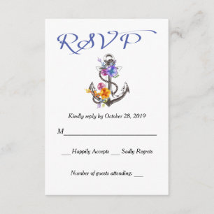 Resposta Azul Floral de Âncora RSVP Náutica