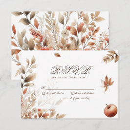 Resposta Botânica RSVP de Casamento de Colheita de