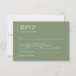 Resposta Branca Verde Simples de Casamento Moderno