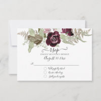 Resposta Burgundy Blush Floral Elegante Sage Casam
