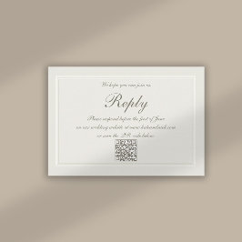 Resposta Casual de QR Elegante Formal Embossed