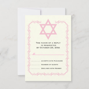 Resposta cor-de-rosa de Mitzvah do bastão da beir