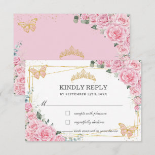Resposta de Borboletas Sweet 16 Quinceañera Floral