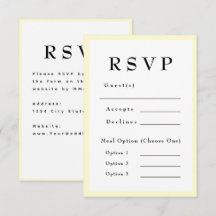 Resposta de Casamento Atemporal Butter Yellow