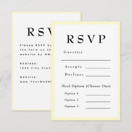 Resposta de Casamento Atemporal Butter Yellow