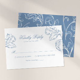 Resposta de Casamento Azul Rococó Vintage