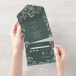Resposta de Casamento Baby's Breath Verde Esmerald