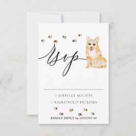 Resposta de casamento Boas-vindas ao Corgi Dog